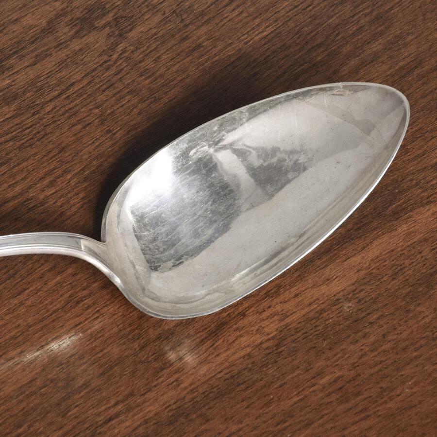 Antique Antique Large Solid Silver Serving Spoon