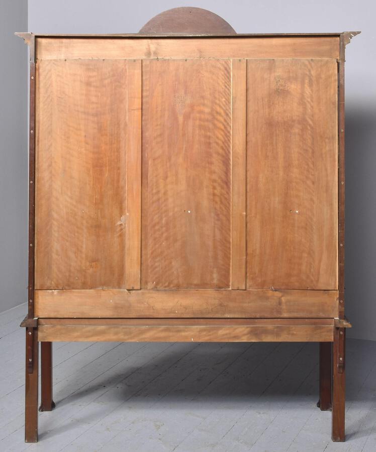 Antique Antique Chinese Chippendale Mahogany Display Cabinet
