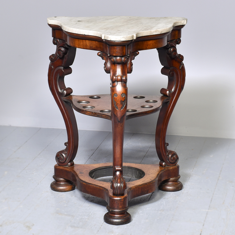 Interesting Mid-Victorian Marble Top Stand