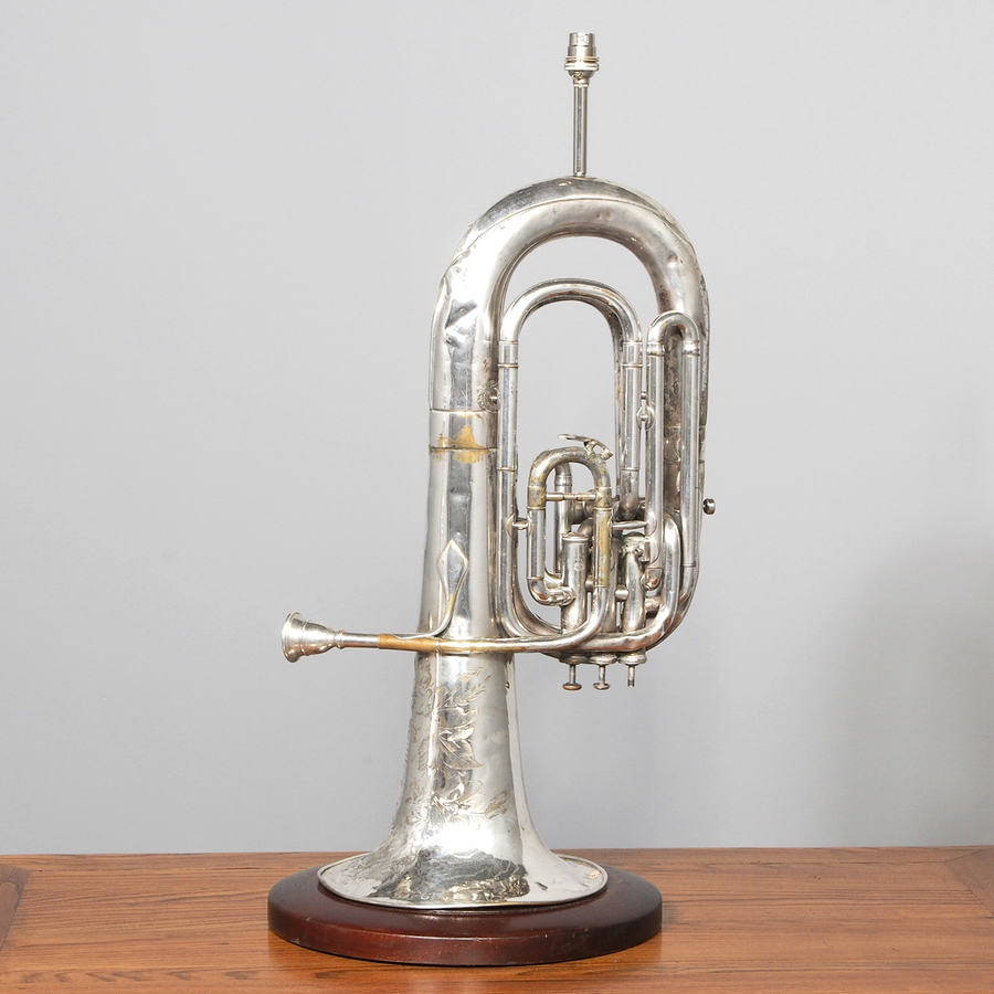Antique EPNS Trumpet Converted into a Lamp
