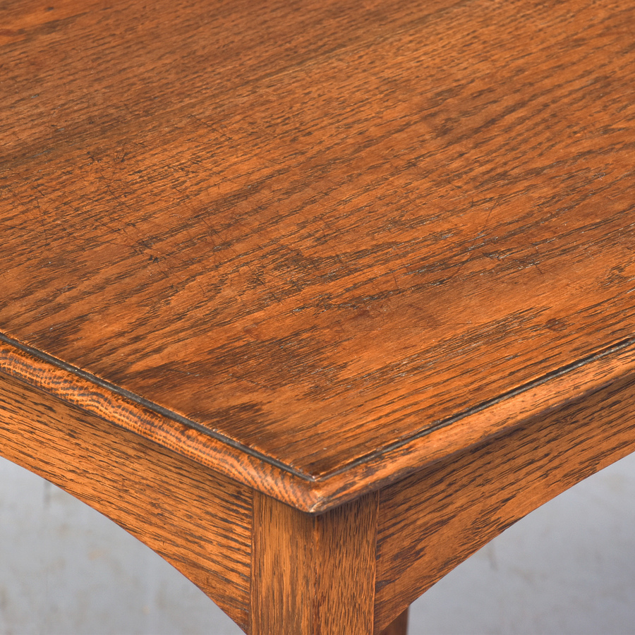 Antique Art Nouveau Oak Occasional Table.