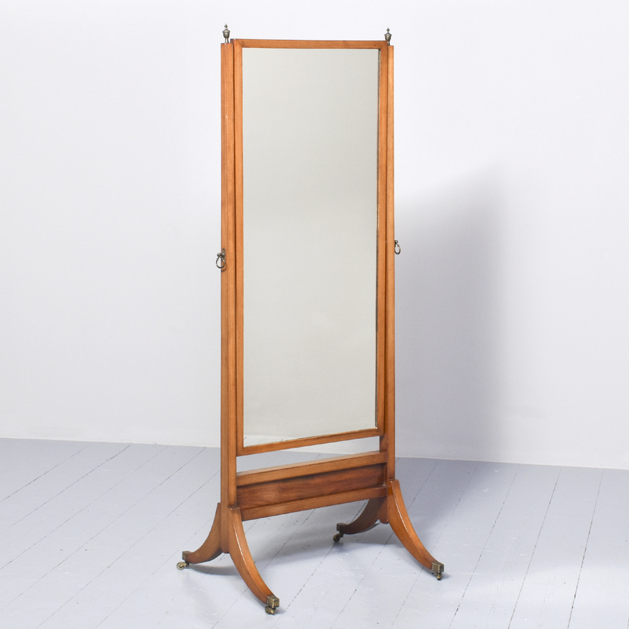 Antique Regency Style Cheval Mirror