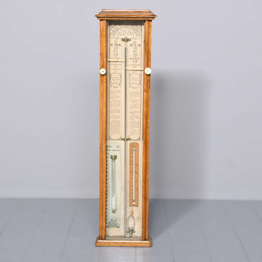 Oak Cased Barometer by Admiral Fitzroy