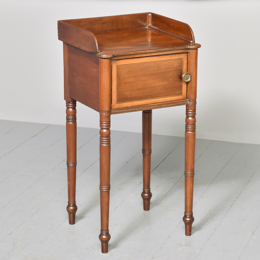 George IV Mahogany Inlaid Bedside Cabinet