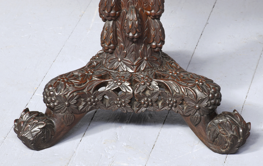 Antique A Burmese Carved Occasional Table