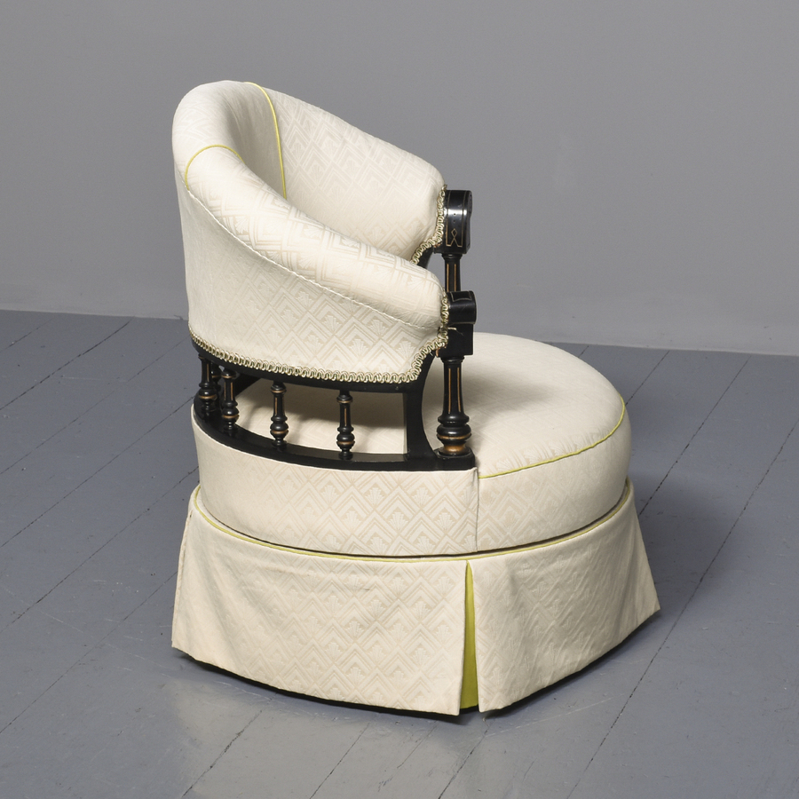 Antique Revolving Upholstered Easy Chair