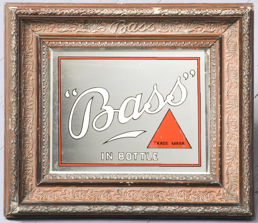 Antique Bass Ale Advertising Pub Mirror