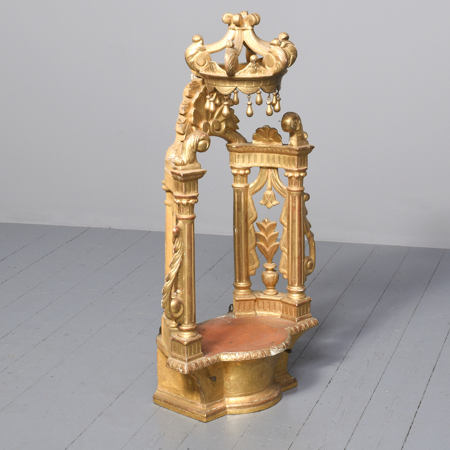 Antique Carved and Gilded Italian Shrine