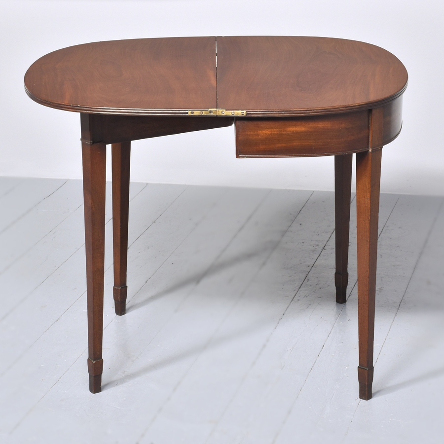 Antique George III Fold-Over Tea Table