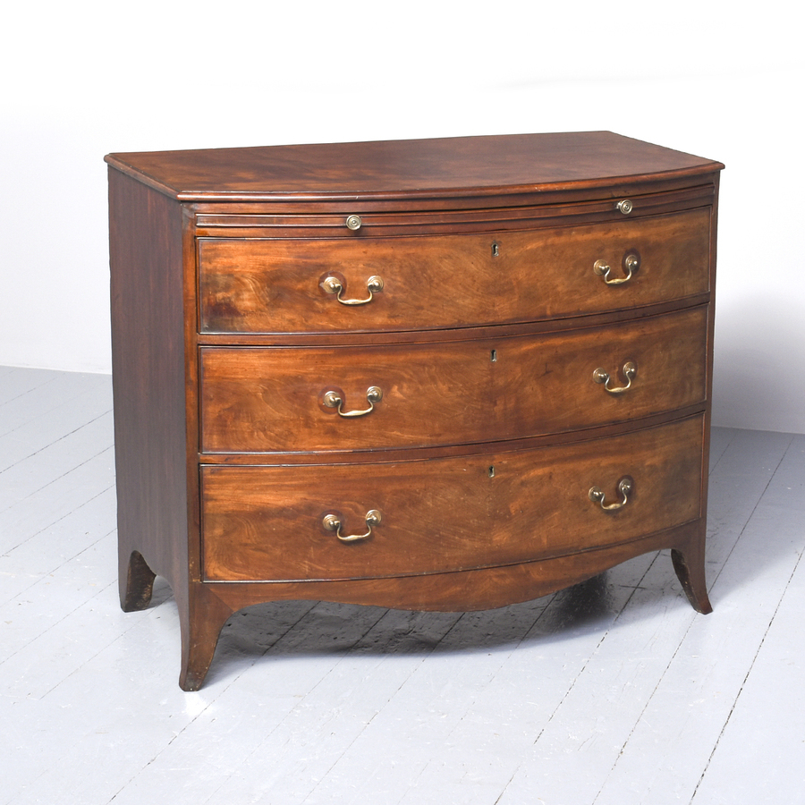 Superb Quality Georgian Bow Front Chest of Desirable Proportions