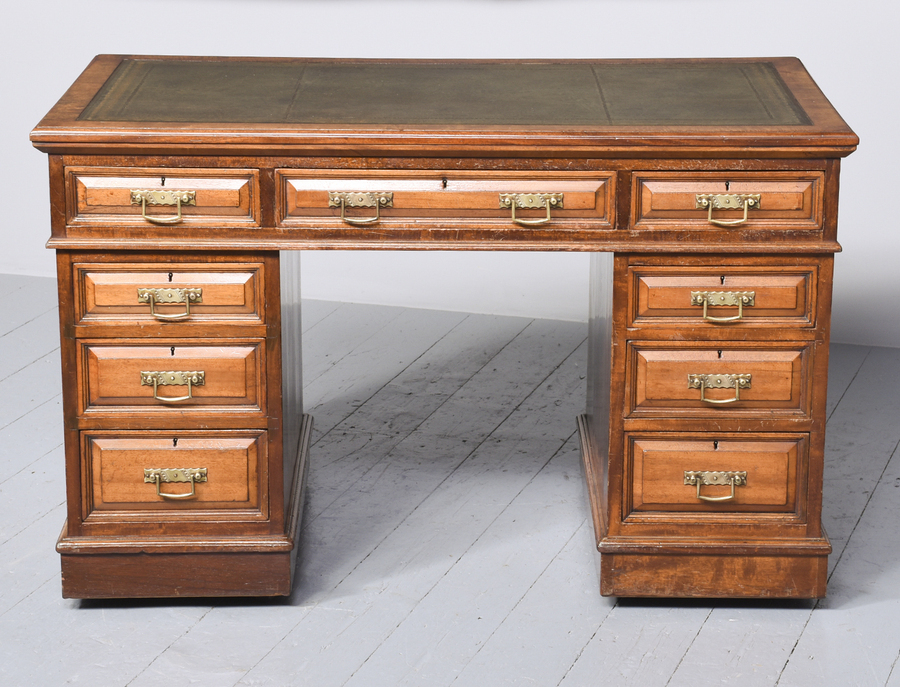 Antique ‘Maple and Co’ Pedestal Desk