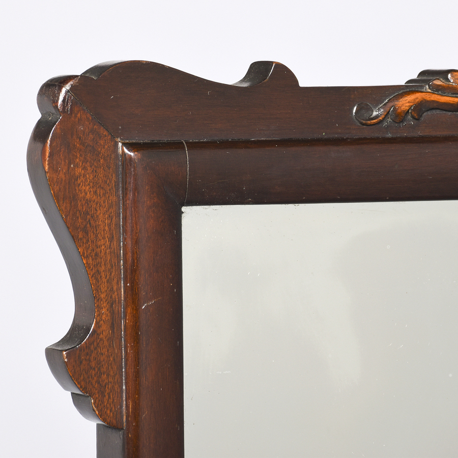 Antique Georgian-Style Mahogany Cheval Mirror