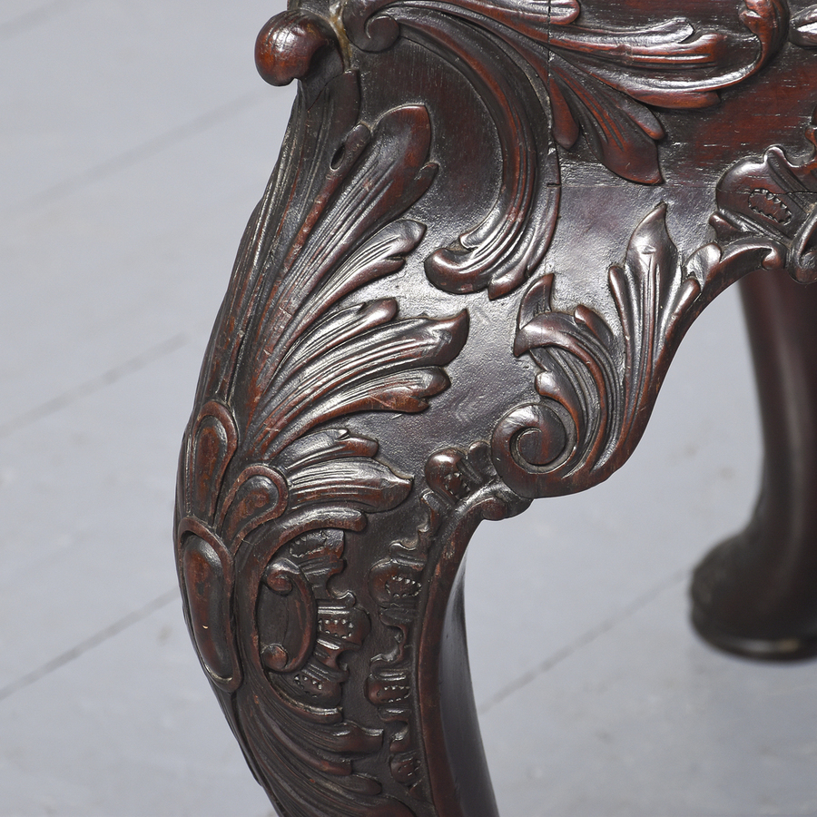 Antique Carved Mahogany Side Chair