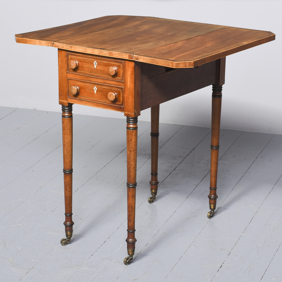 Antique George IV Mahogany Small Pembroke or Work Table