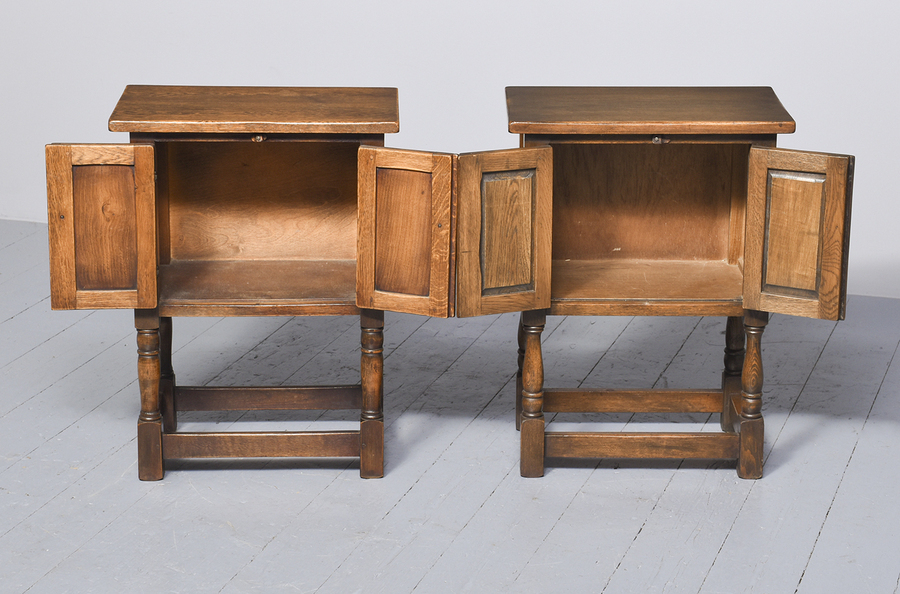 Antique Pair of Oak Cabinets