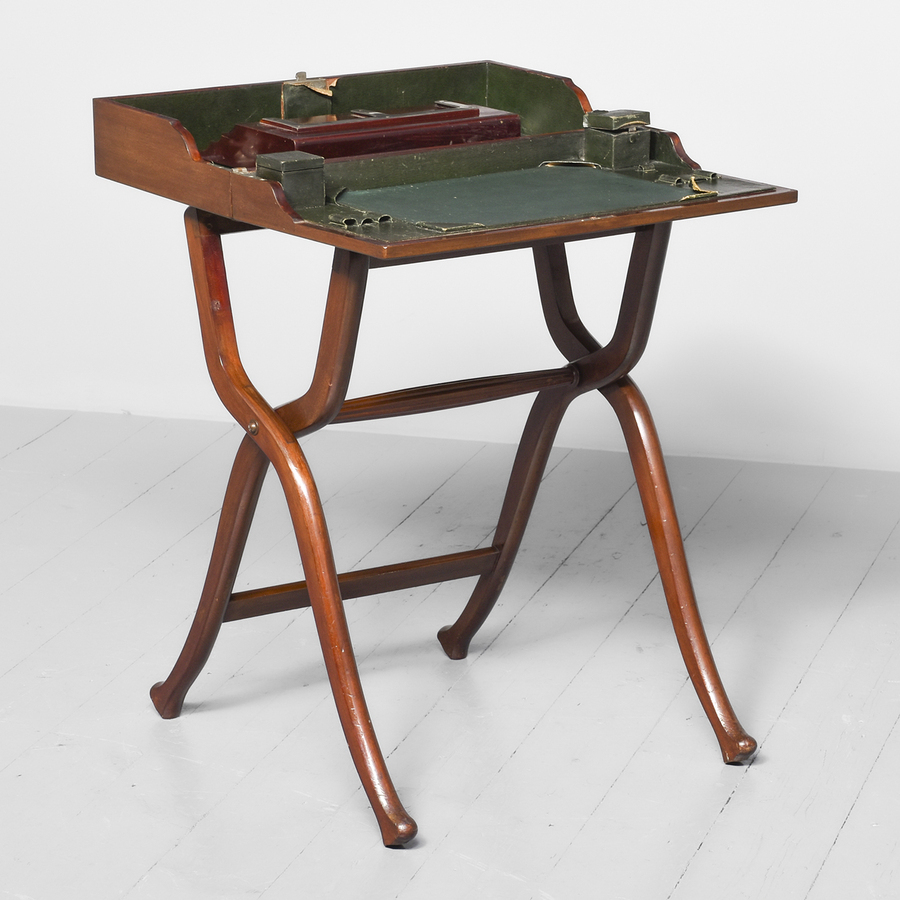 Mahogany Folding Travelling-Military Desk