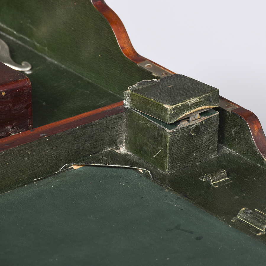 Antique Mahogany Folding Travelling-Military Desk