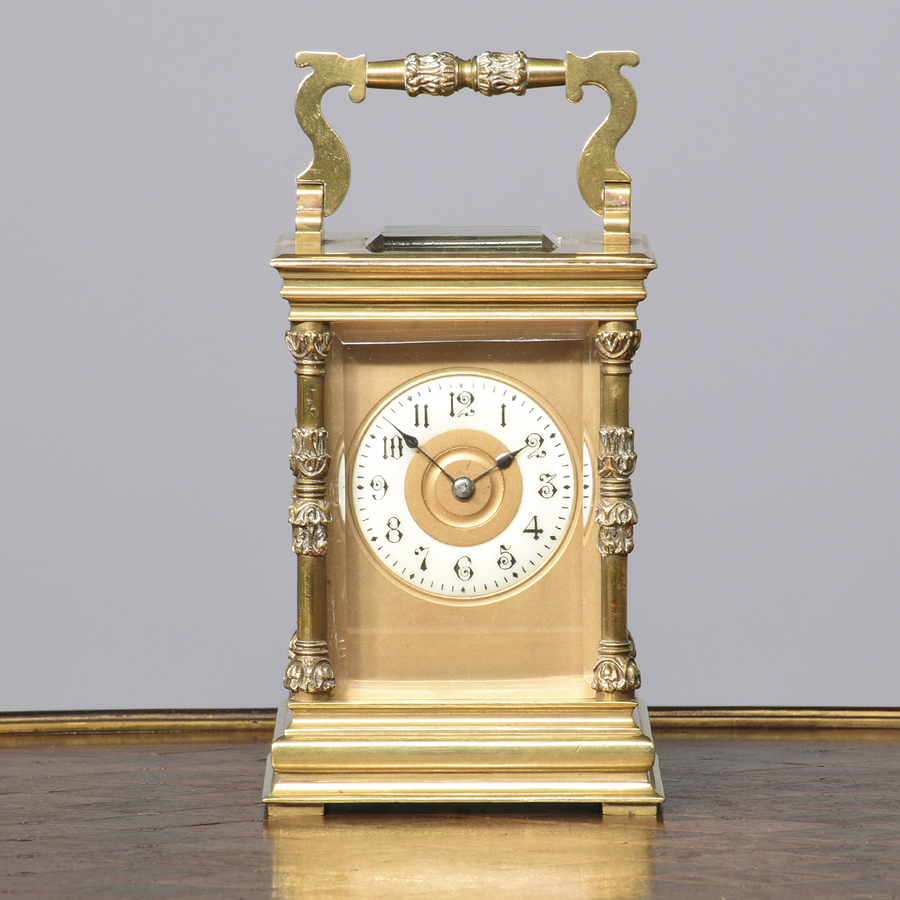 Antique Large French Brass Carriage Clock