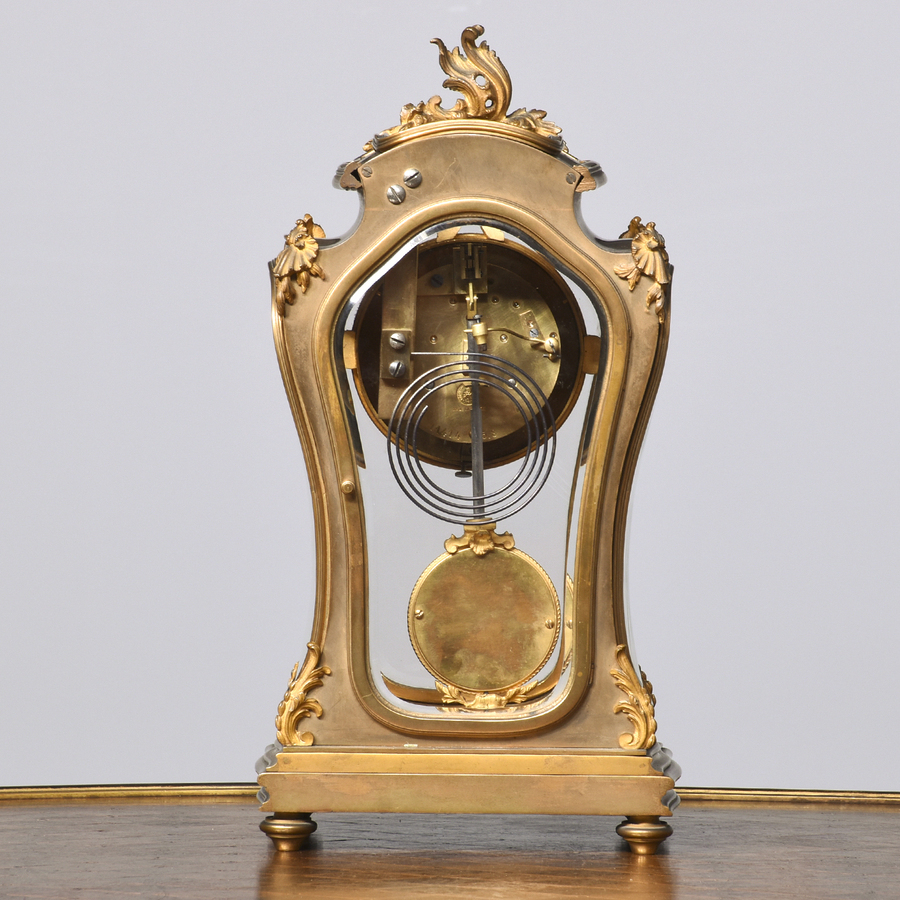 Antique French Sedan Shaped 5 Glass Clock