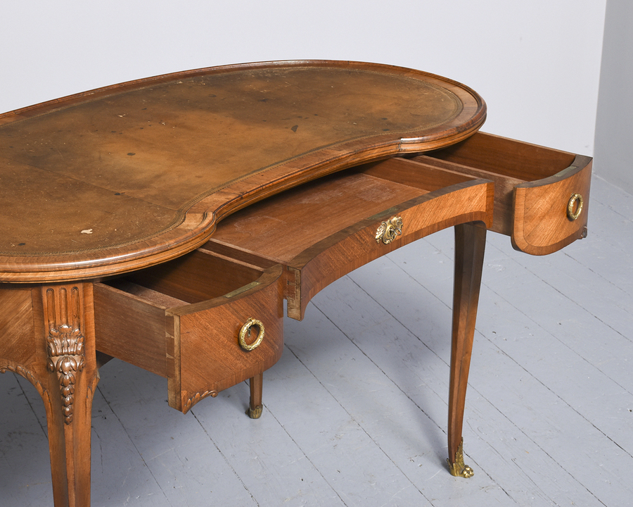 Antique Kidney Shaped Ladies Desk