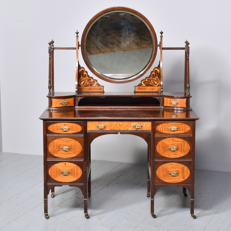 Antique Sheraton Style Inlaid Dressing Table