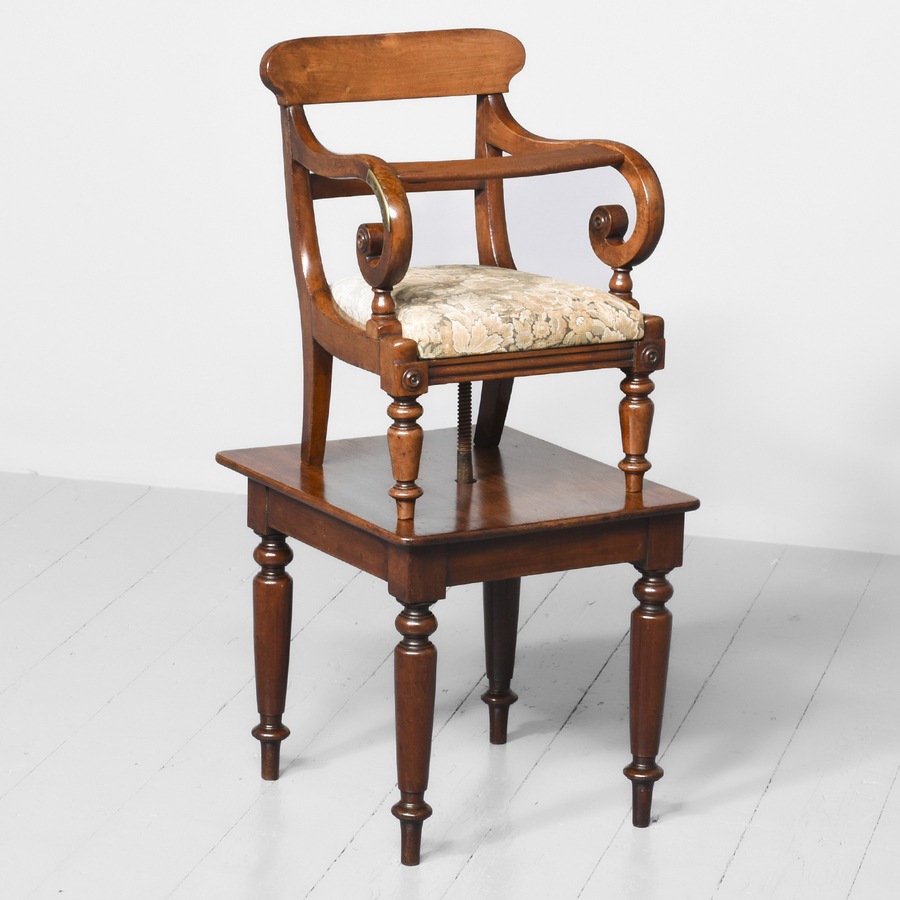 Late Georgian Mahogany Child’s Chair on Stand