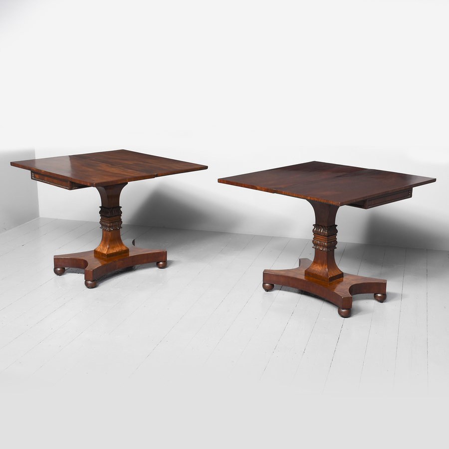 Antique Pair of William Trotter Card Tables