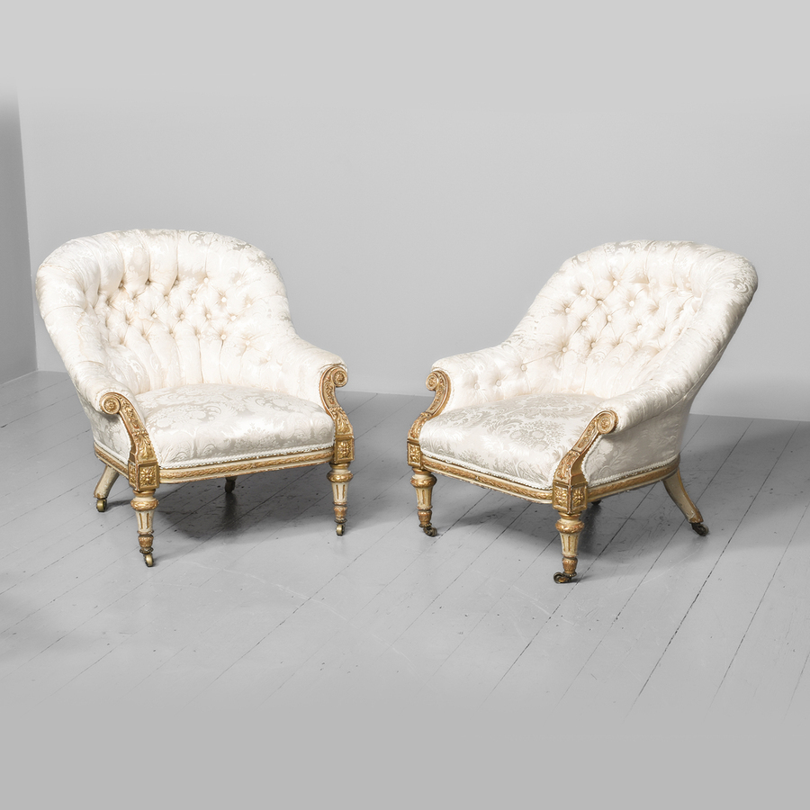 Pair of Napoleon III Arm Chairs