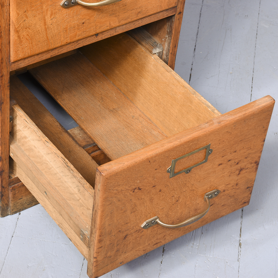 Antique Quality Oak Edwardian Filing Cabinet