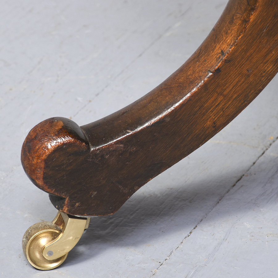 Antique Mahogany-Framed Victorian Revolving Office Chair