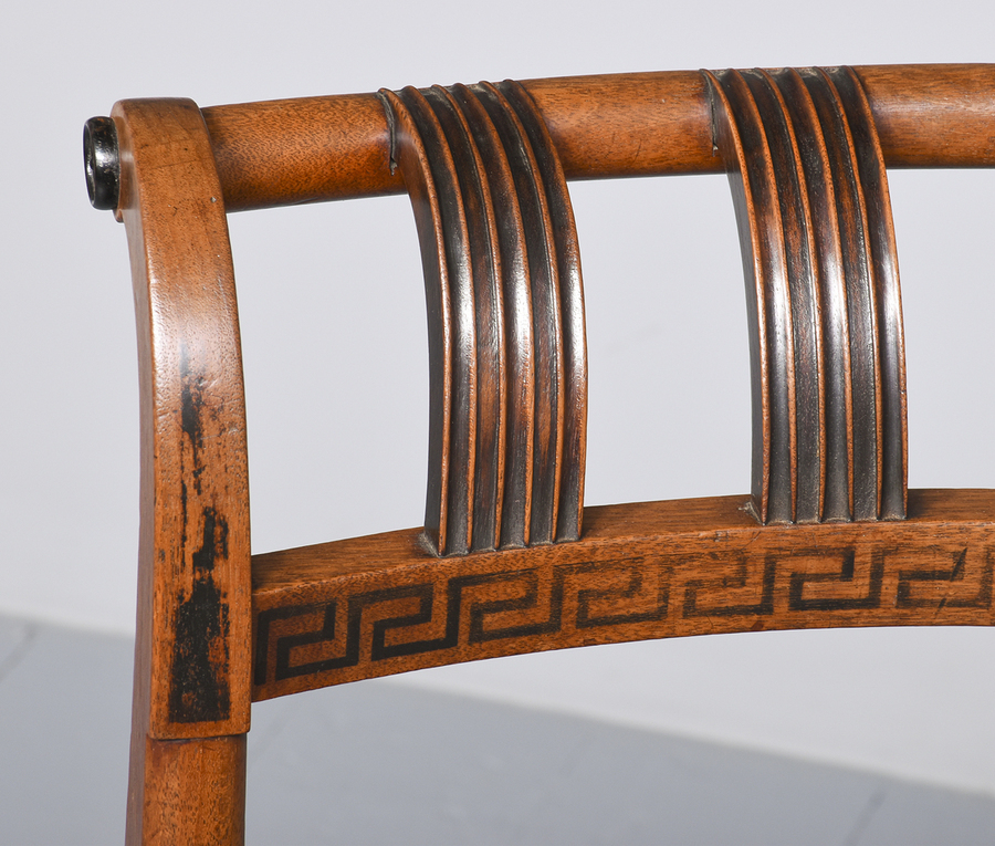 Antique Grecian Mahogany Hand Chairs