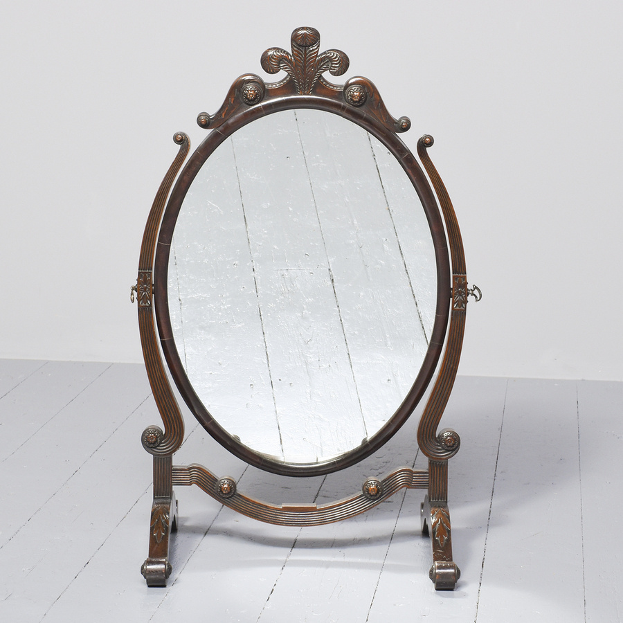 Antique Hepplewhite Style Toilet Mirror