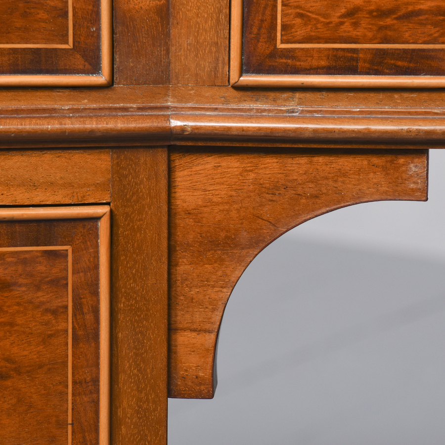 Antique Quality Figured Mahogany Desk by Famous Cabinetmakers Morison & Co. Edinburgh