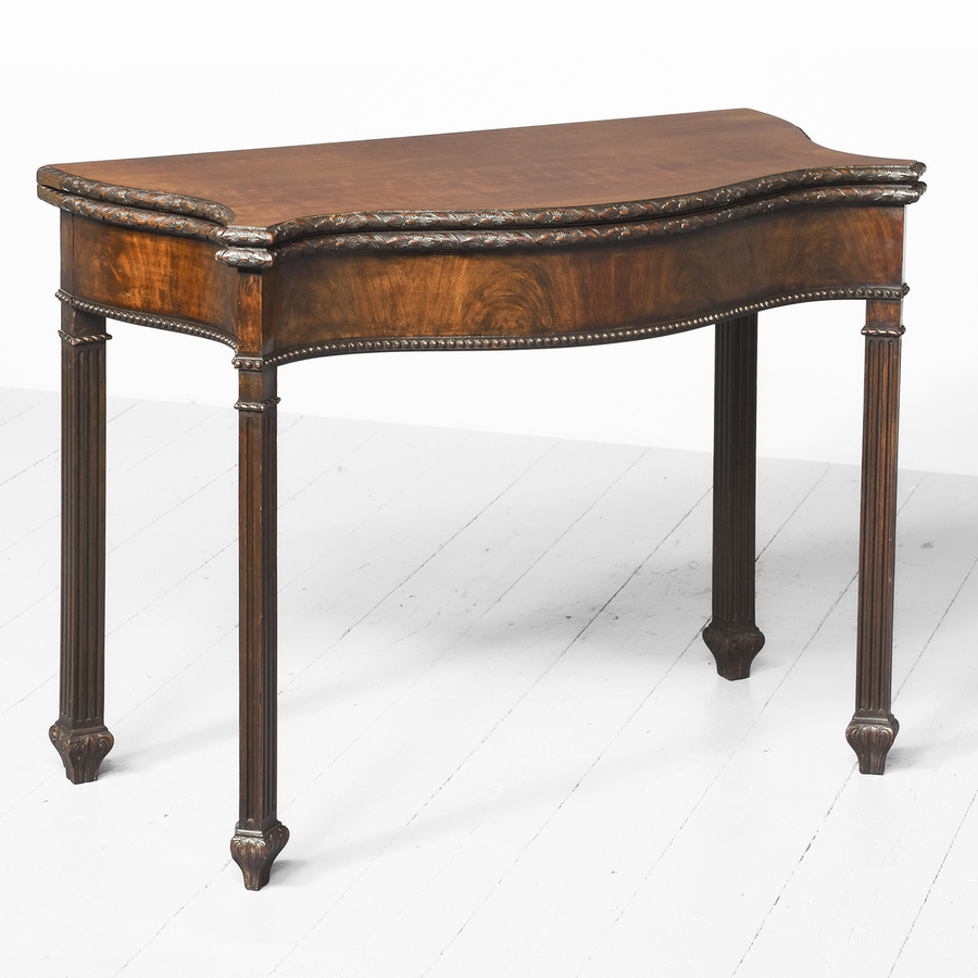 Serpentine Fronted Card Table