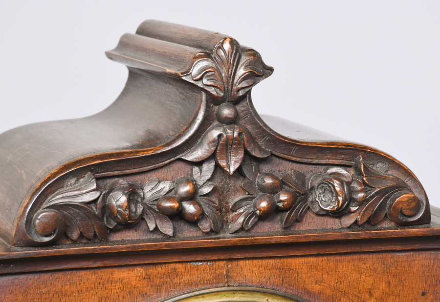 Antique George IV Carved Mantle Clock