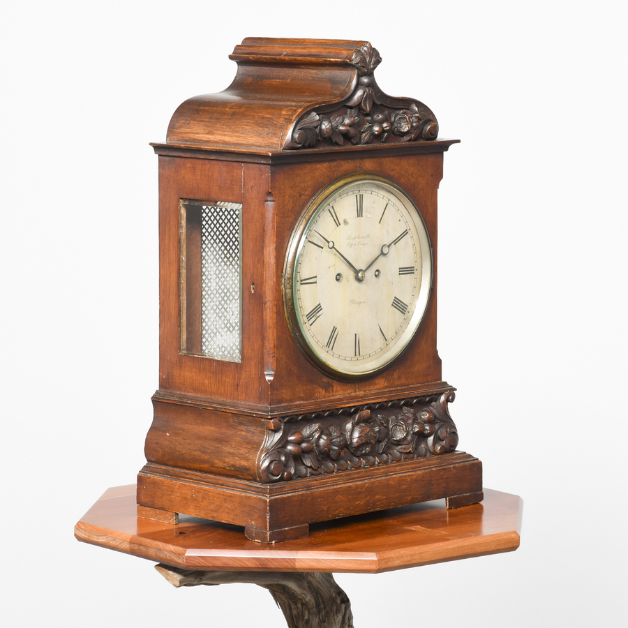 Antique George IV Carved Mantle Clock