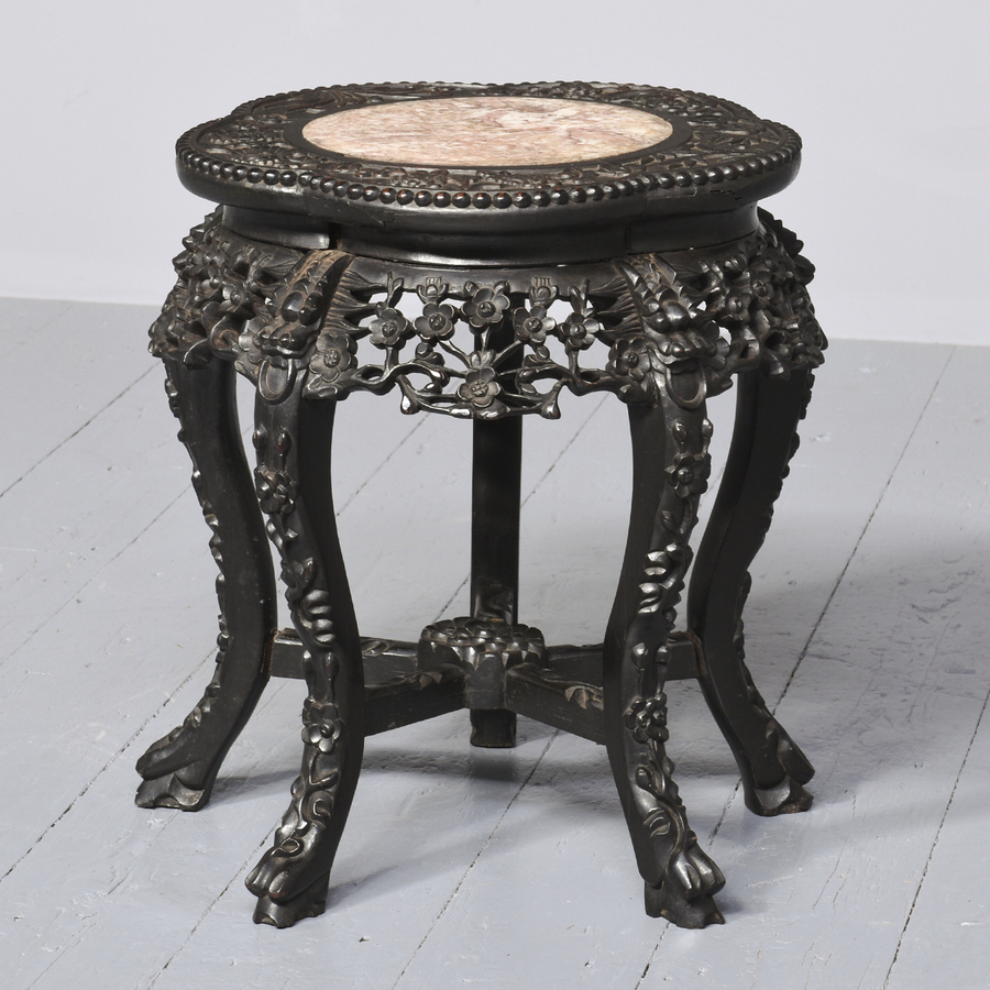 Antique Chinese Petal Shaped Occasional Table