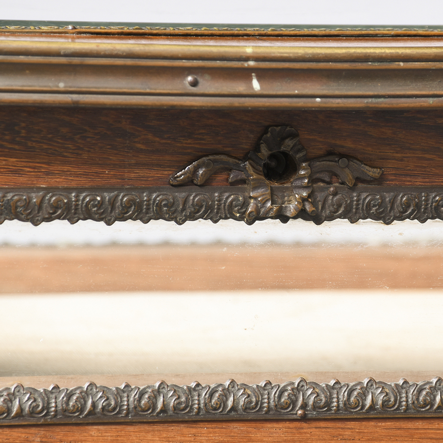 Antique Late Victorian Marquetry Inlaid Walnut Bijouterie Cabinet