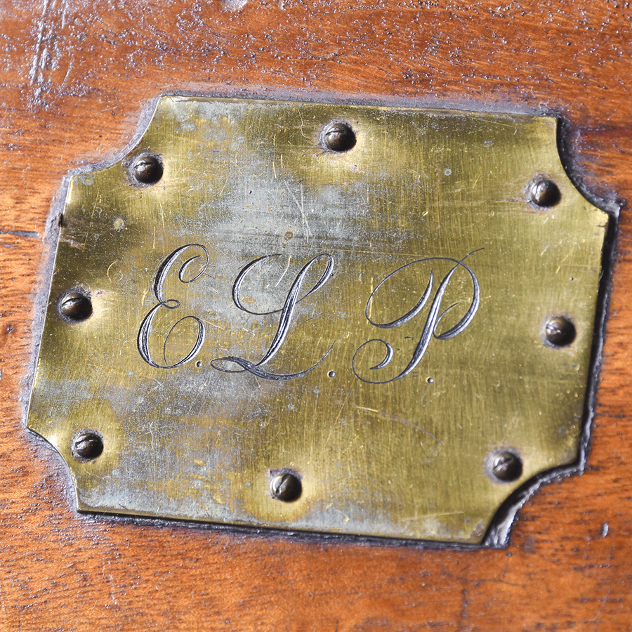 Antique Brass Bound Camphor Wood Kist
