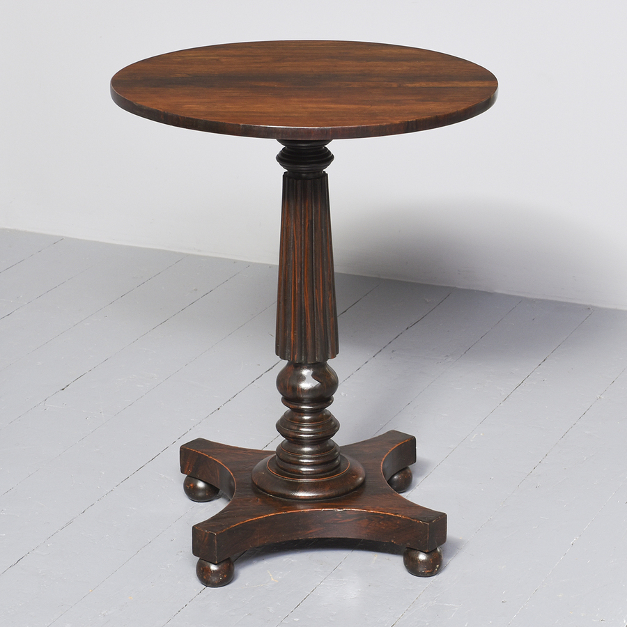 Antique William IV Circular Rosewood Occasional Table 
