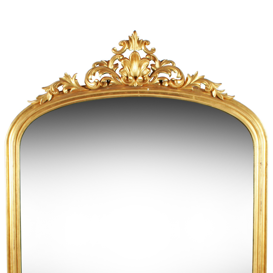 Antique Quality Gilded Overmantel Mirror