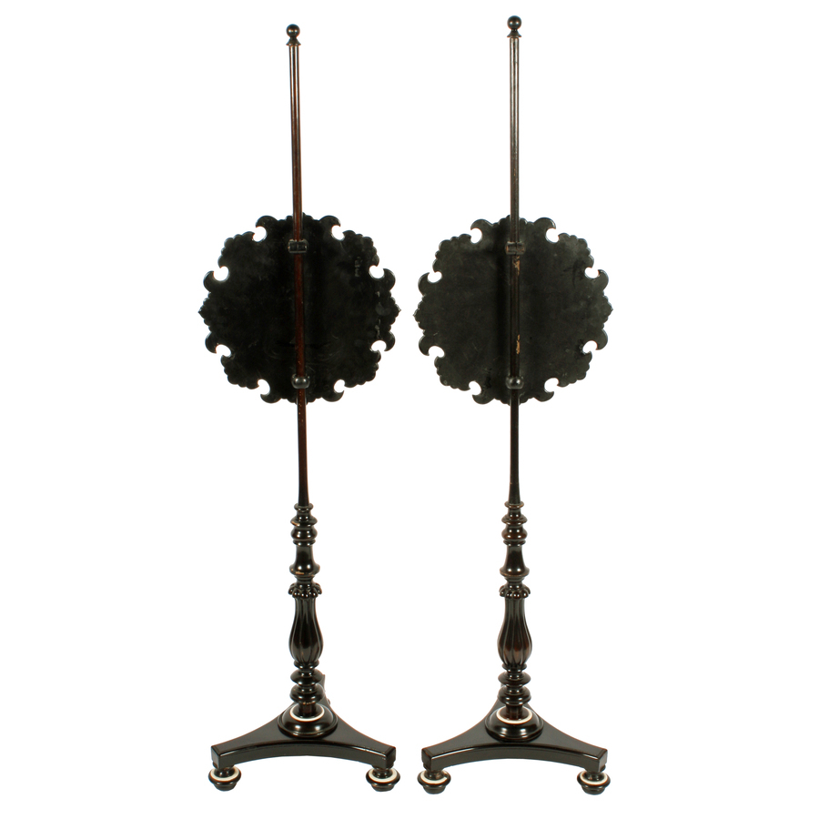 Antique Pair of George IV Pole Screens