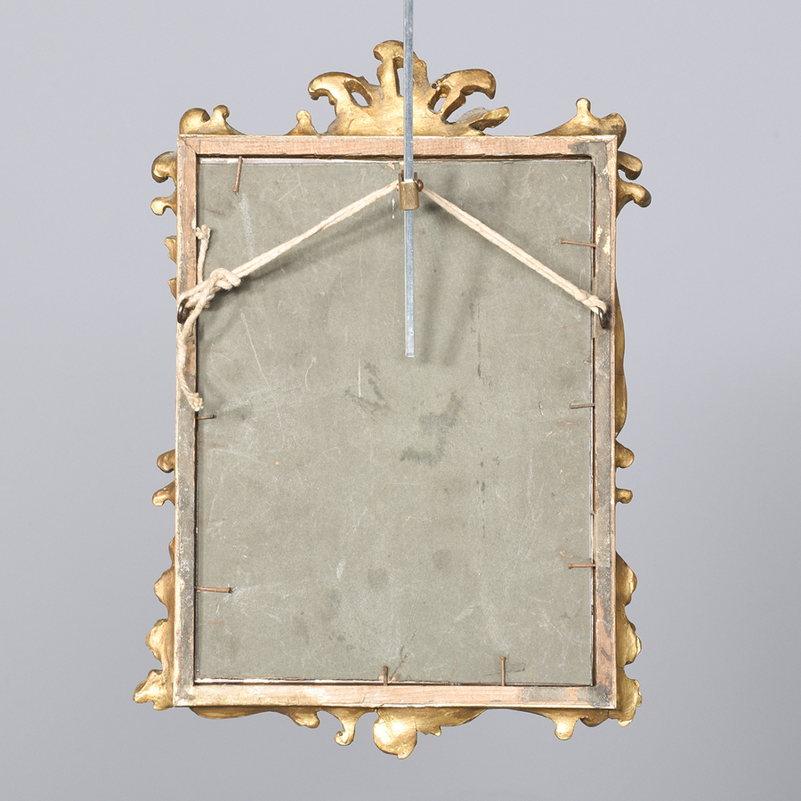 Antique Pair Of Mid-Victorian Small Rococo Gilt Framed Mirrors