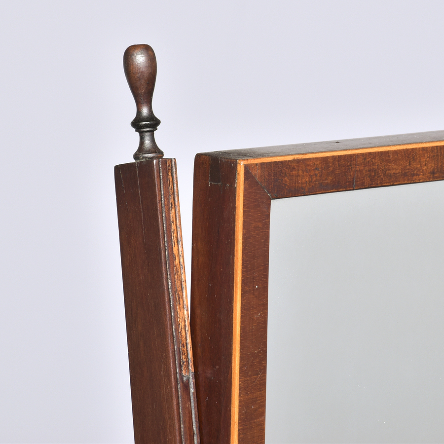 Antique George III Serpentine Fronted Toilet Mirror