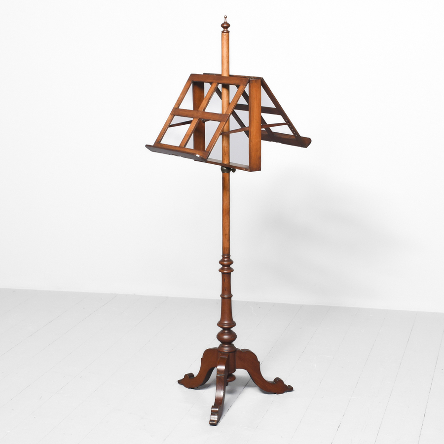 Victorian Mahogany Adjustable Duet Music Stand