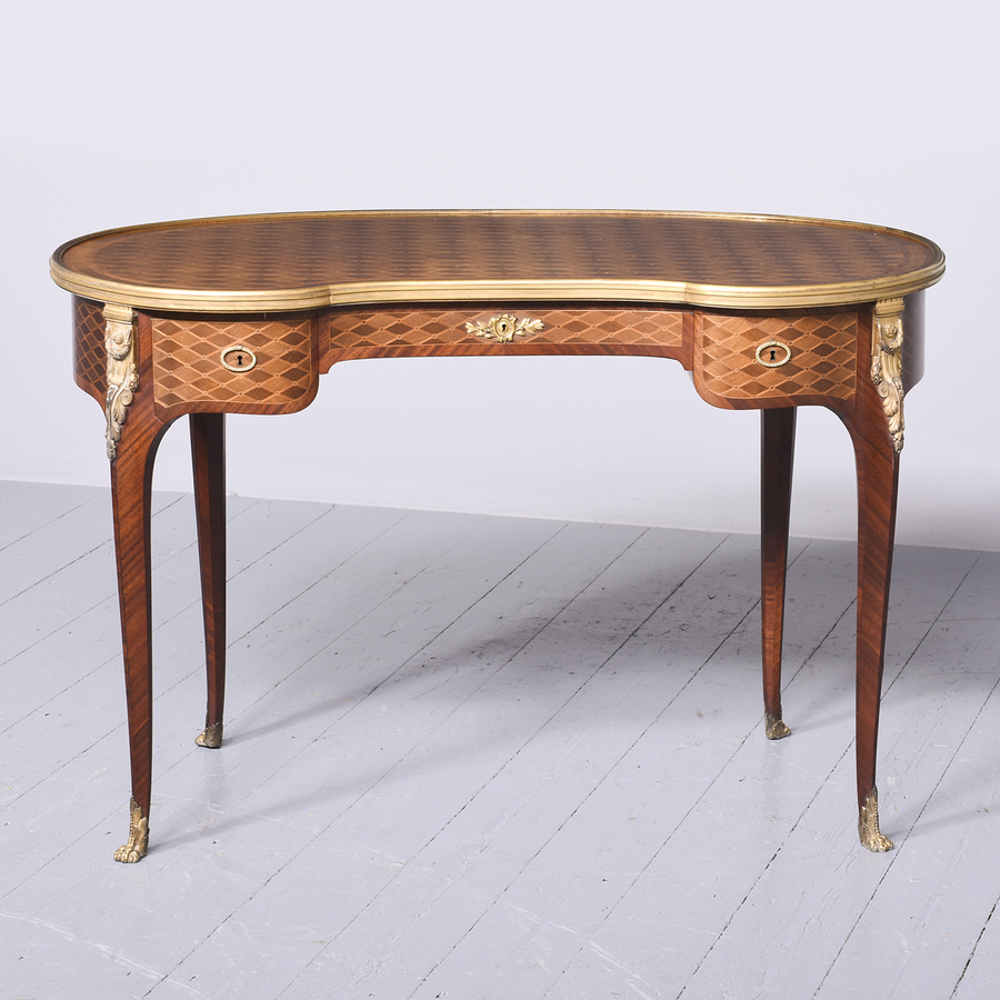 Antique French Kidney Shaped Ladies Desk