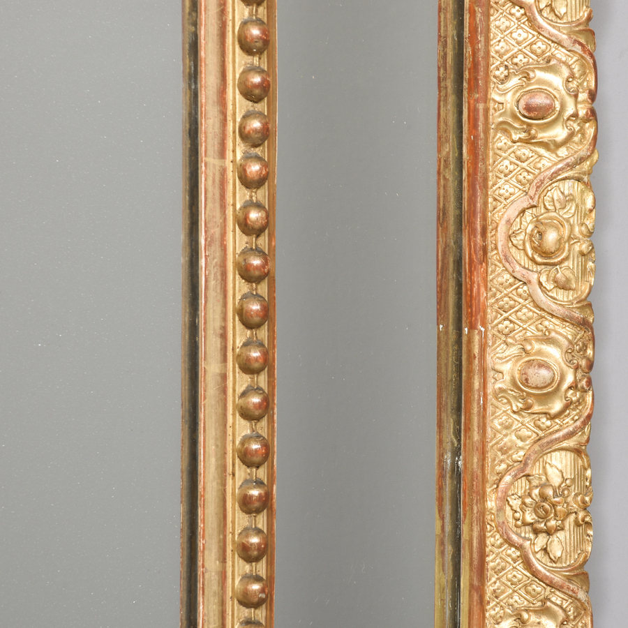 Antique Impressive Regency Giltwood Overmantel Mirror in Excellent Original Condition