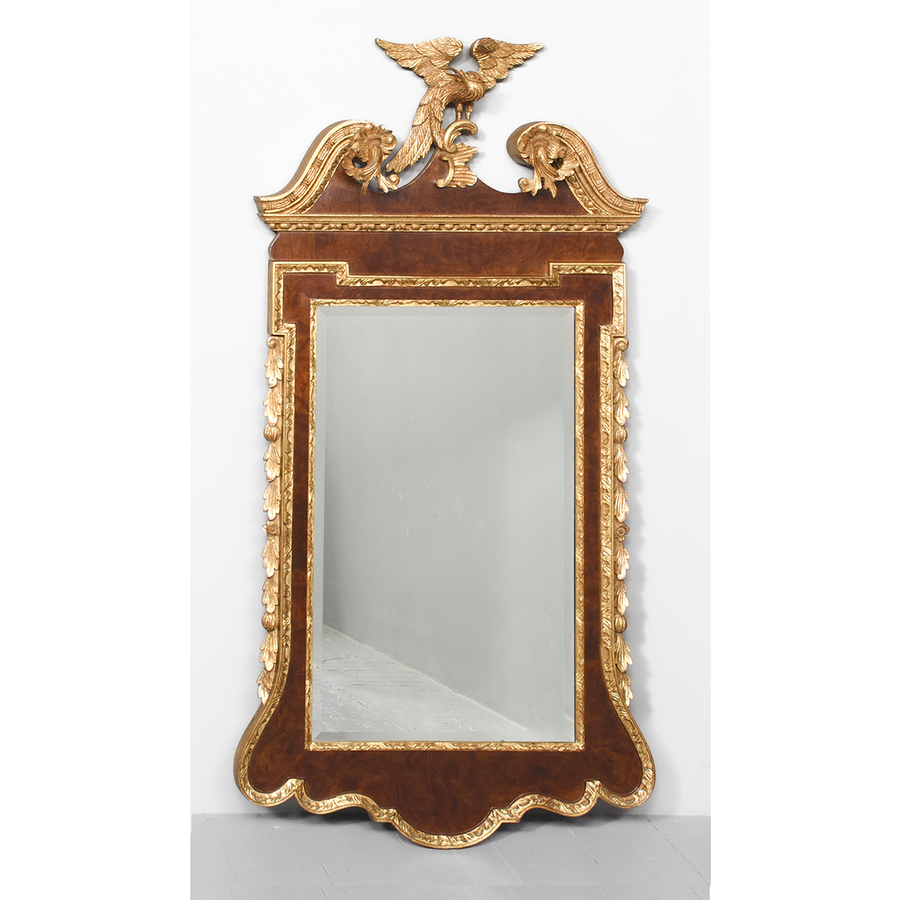 George II Style Carved and Gilded Mirror