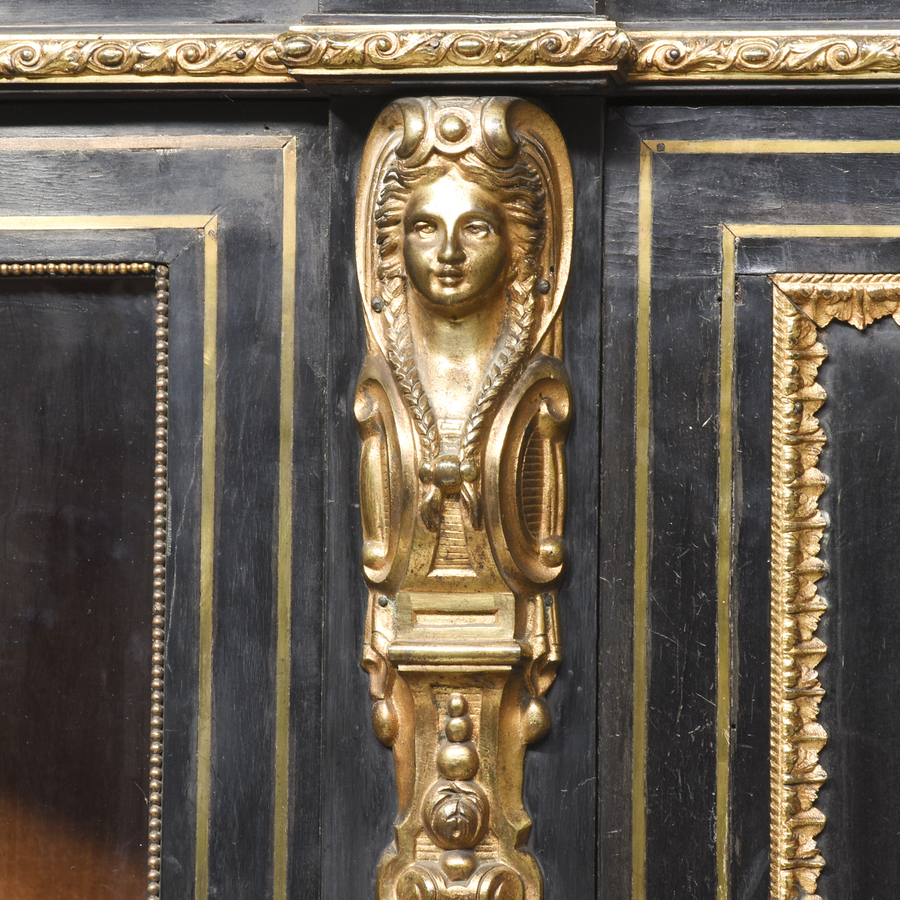 Antique Monumental Pieta Dura Side Cabinet