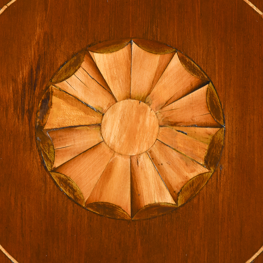 Antique Inlaid Mahogany Circular Occasional Table